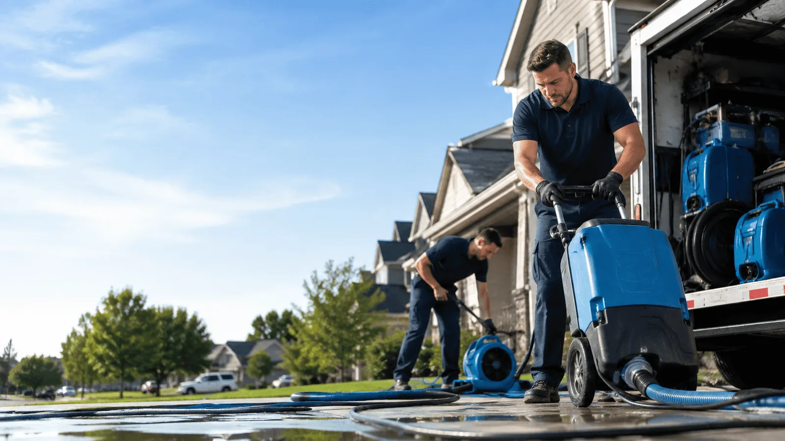 Dehumidification being performed in Mcalisterville, PA